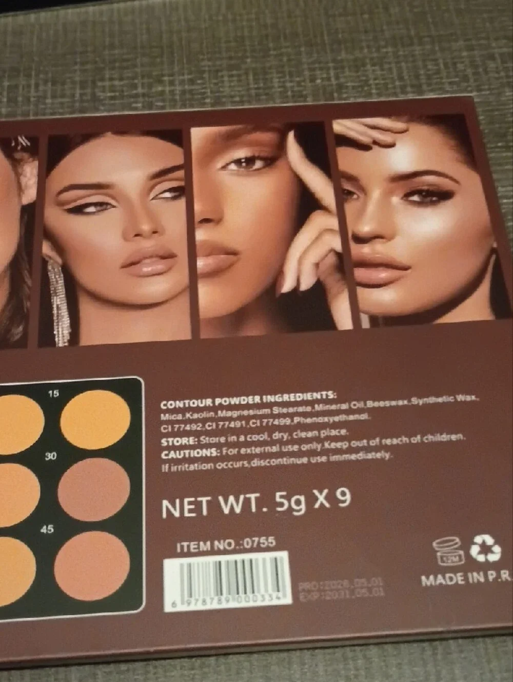 9-in-1 Contour Powder Palette - Warm Brown Shades
